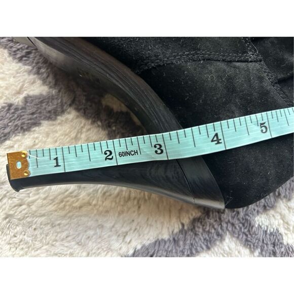 Michael Kors Kincaid Slouch boots leather suede 5.5 platform high heels black EU - Picture 8 of 9